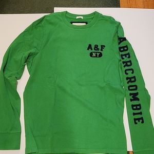 Abercrombie and Fitch green long sleeve men's shir